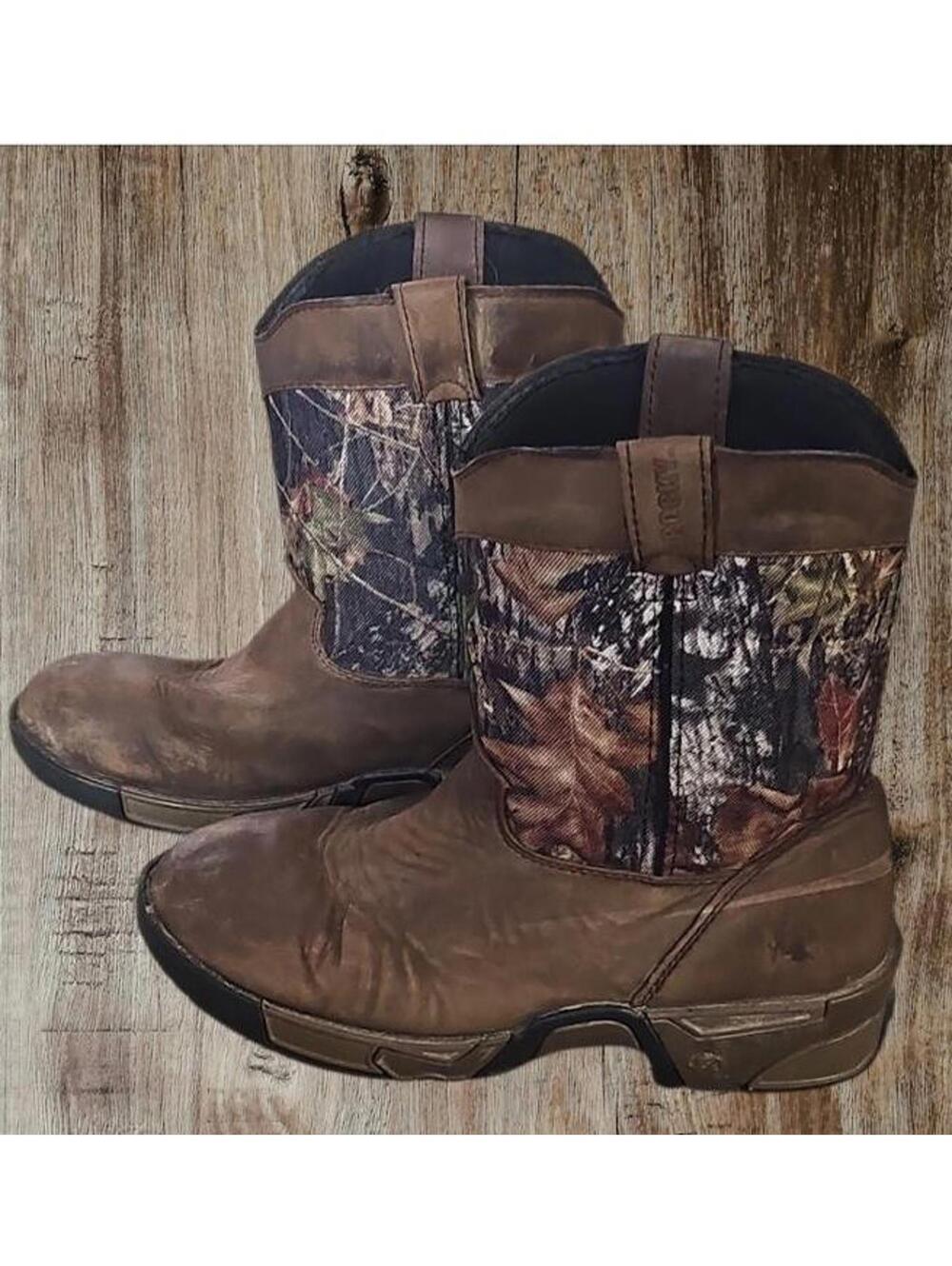 Designer boys size 6 boots cowboy outdoor work camo hunt